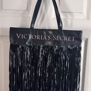 Victoria's Secret Black Fringe Tote Bag